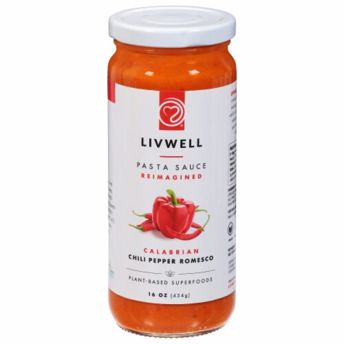 Livwell Foods Romesco Chipotle Pepper Pasta Sauce Perspective: front