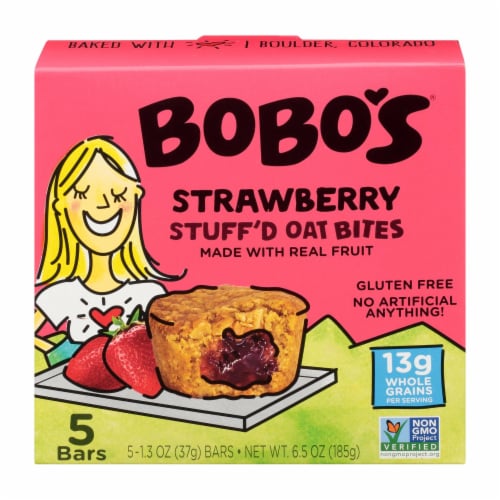 Bobo's Oat Bars - Stuffed Bites Strawberry 6.5 OZ - Pack of 6 Perspective: front