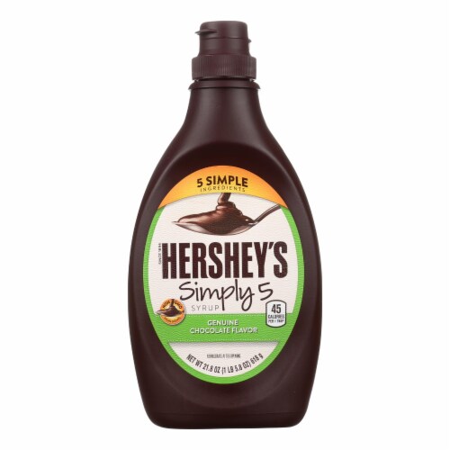 Hershey Chocolate Syrup - Simply 5 - Case of 12 - 21.8 oz Perspective: front