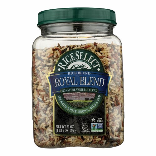 Rice Select Royal Blend - White Brown and Red - Case of 4 - 21 oz. Perspective: front