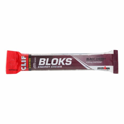 Clif Bar Clif Shot Bloks - Organic Black Cherry - Case of 18 - 2.1 oz Perspective: front