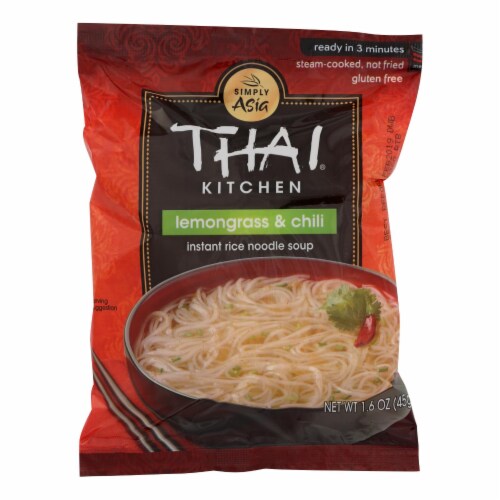 Thai Kitchen Instant Rice Noodle Soup - Lemongrass and Chili - Medium - 1.6 oz - Case of 12 Perspective: front