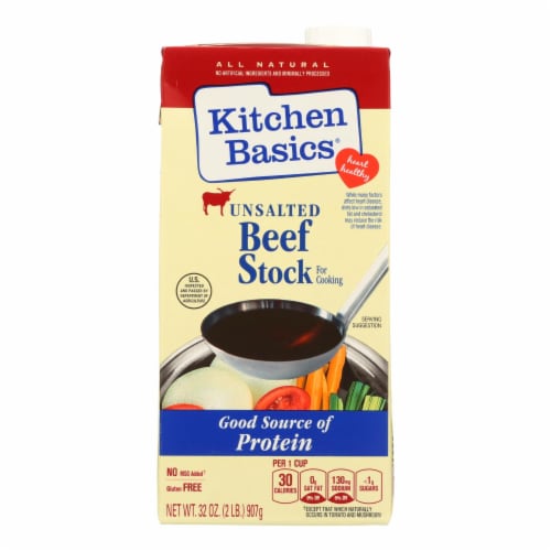 Kitchen Basics Beef Stock - Case of 12 - 32 Fl oz. Perspective: front