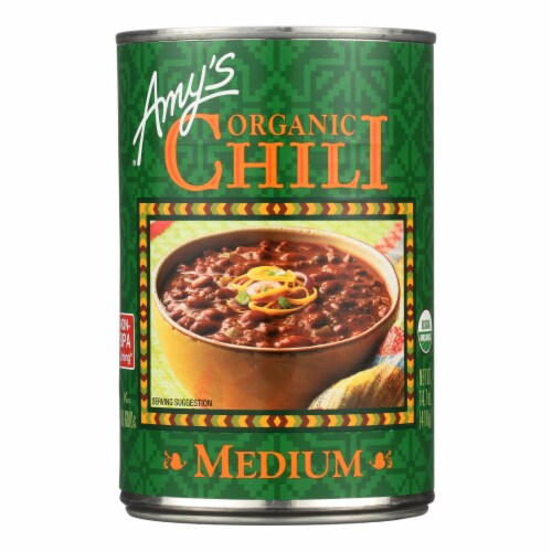 Amy's - Organic Medium Chili - Case of 12 - 14.7 oz Perspective: front
