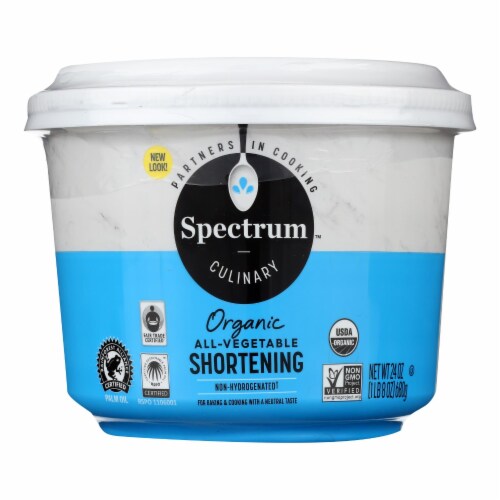 Spectrum Naturals Organic Shortening - Case of 12 - 24 oz. Perspective: front