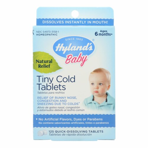 Hylands Homeopathic Baby Tiny Cold Tablets - 125 Tablets Perspective: front