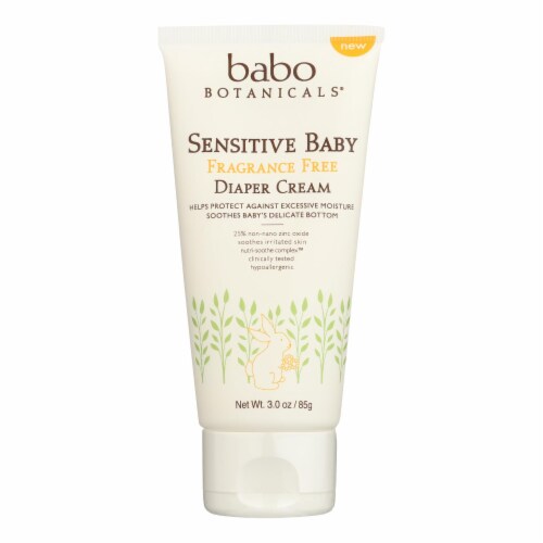 Babo Botanicals - Diaper Cream Sens Fat Free Baby - 1 Each - 3 OZ Perspective: front
