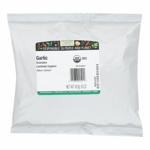Frontier Herb Garlic Organic Granules - Single Bulk Item - 1LB Perspective: front