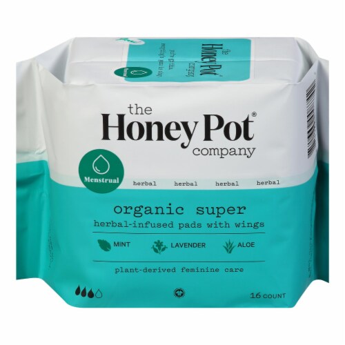 The Honey Pot Regular Herbal Pads with Wings