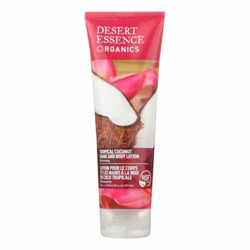 Desert Essence - Hand and Body Lotion Tropical Coconut - 8 fl oz Perspective: front