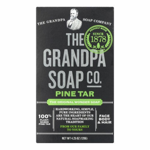 Grandpa's Pine Tar Bar Soap - 4.25 oz Perspective: front