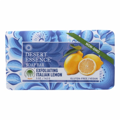 Desert Essence - Bar Soap - Exfoliating Italian Lemon - 5 oz Perspective: front