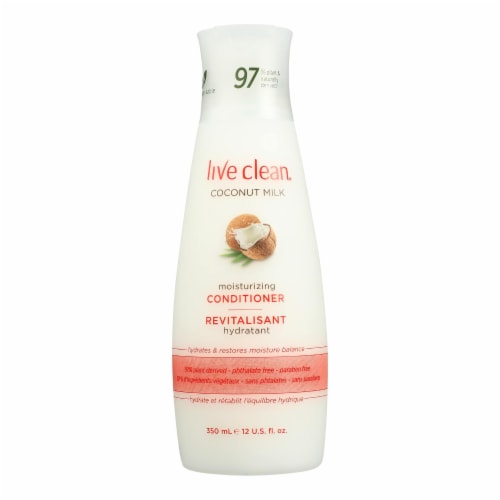 Live Clean Conditioner - Coocnut Milk -12 fl oz. - Pack of 3 Perspective: front
