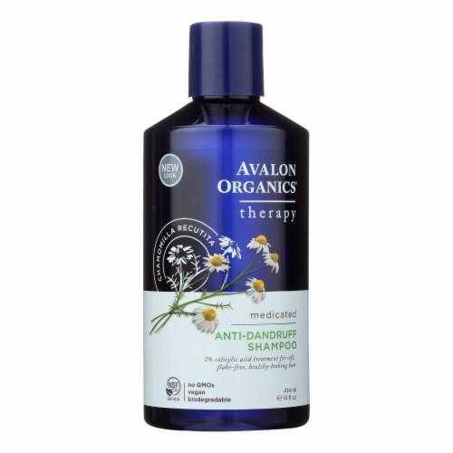 Avalon Active Organics Shampoo - Anti Dandruff - 14 oz Perspective: front