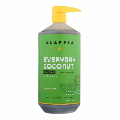 Alaffia - Everyday Body Wash - Coconut Lime - 32 fl oz. Perspective: front