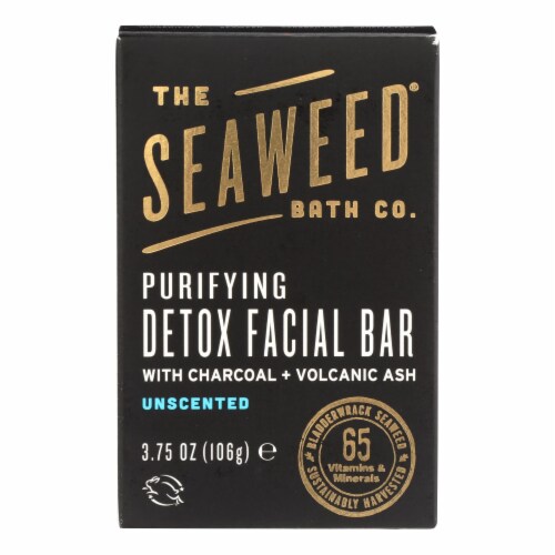 The Seaweed Bath Co Soap - Bar - Detox - Facial - 3.75 oz Perspective: front