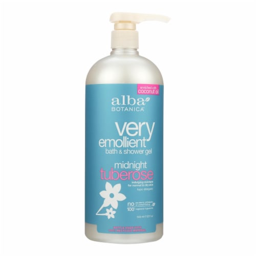 Alba Botanica - Very Emollient Bath and Shower Gel - Midnight Tuberose - 32 fl oz Perspective: front