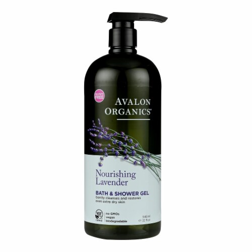Avalon Organics Bath and Shower Gel Lavender - 32 fl oz Perspective: front