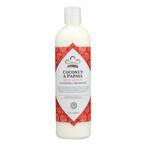 Nubian Heritage Lotion - Coconut and Papaya - 13 oz Perspective: front