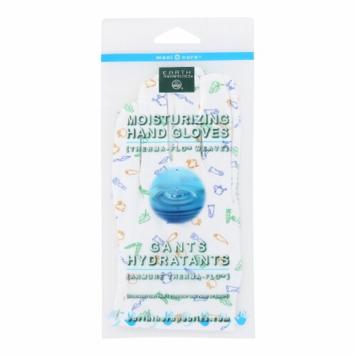 Earth Therapeutics Moisturizing Hand Gloves Garden Print - 1 Pair - Pack of 3 Perspective: front