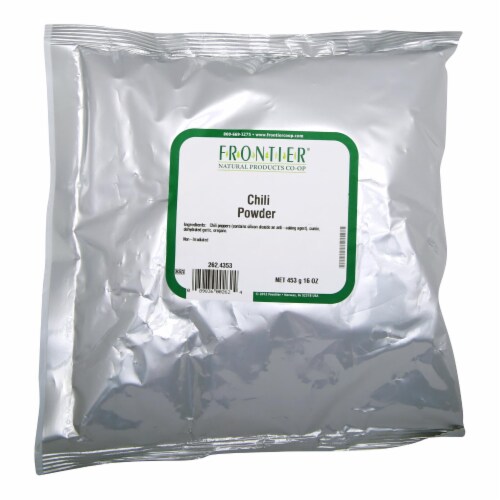 Frontier Herb Chili Powder Seasoning Blend Salt Free - Single Bulk Item - 1LB Perspective: front