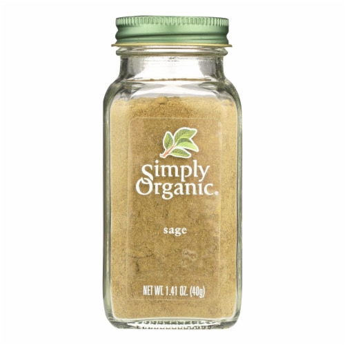 Simply Organic Sage Leaf - Organic - Ground - 1.41 oz - Pack of 3 Perspective: front