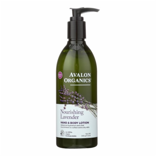 Avalon Organics Hand and Body Lotion Lavender - 12 fl oz Perspective: front