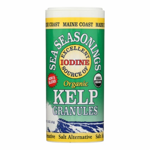 Maine Coast Organic Sea Seasonings - Kelp Granules - 1.5 oz Shaker - Pack of 3 Perspective: front