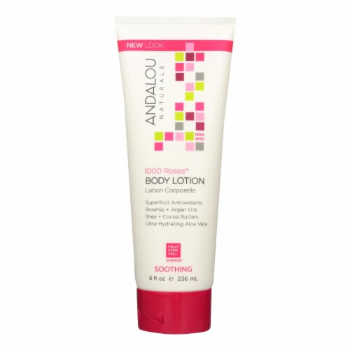 Andalou Naturals Soothing Body Lotion - 1000 Roses - 8 oz Perspective: front