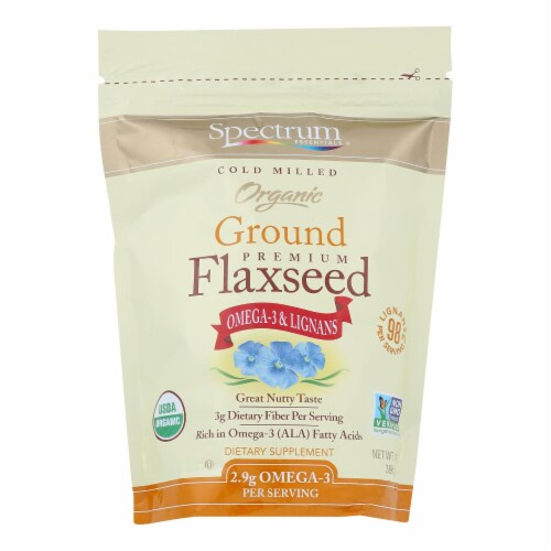 Spectrum Essentials Organic Ground Flaxseed - 14 oz - Pack of 3 Perspective: front