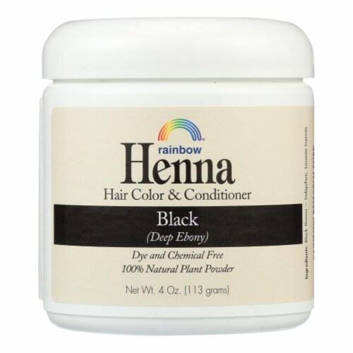 Rainbow Research Henna Hair Color and Conditioner Persian Black Deep Ebony - 4 oz Perspective: front