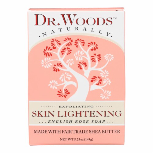 Dr. Woods Bar Soap Skin Lightening English Rose - 5.25 oz Perspective: front