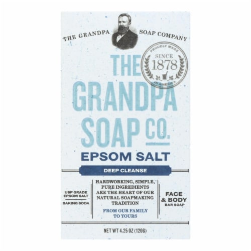 Grandpa Soap Bar Soap - Epsom Salt - 4.25 oz Perspective: front