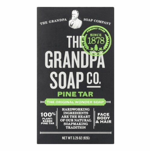 Grandpa's Pine Tar Bar Soap - 3.25 oz Perspective: front