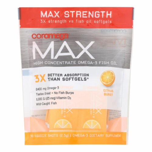 The Coromega Company - Max Omega 3 Citrus Burst - 1 Each - 30 CT Perspective: front