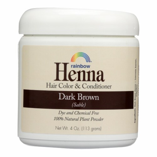 Rainbow Research Henna Hair Color and Conditioner Persian Dark Brown Sable - 4 oz Perspective: front