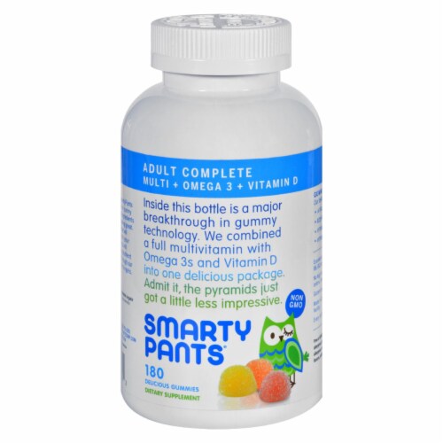 SmartyPants All-in-One Multivitamin Plus Omega 3 Plus Vitamin D Gummies - 180 Pack Perspective: front