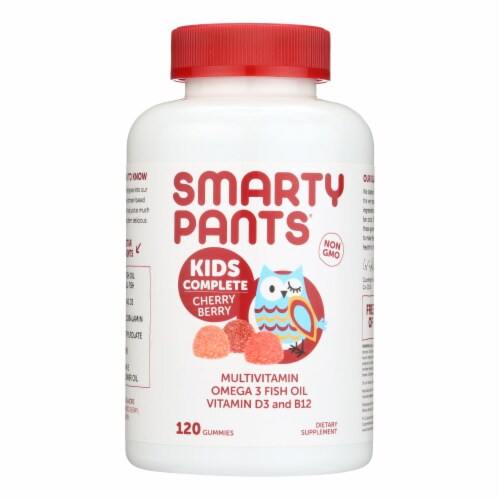 Smartypants Gummy Vitamin - Kids Complete - Cherry - 120 count Perspective: front
