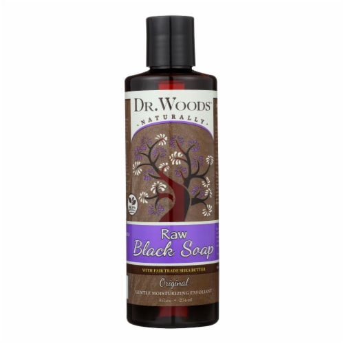 Dr. Woods Shea Vision Pure Black Soap with Organic Shea Butter - 8 fl oz Perspective: front