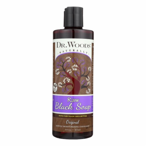 Dr. Woods Shea Vision Pure Black Soap with Organic Shea Butter - 16 fl oz Perspective: front