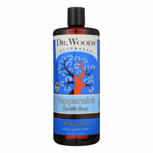 Dr. Woods Pure Castile Soap Peppermint - 32 fl oz Perspective: front