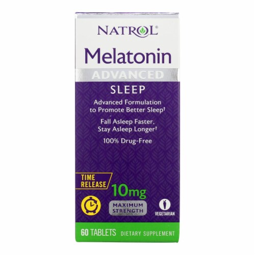 Natrol Advanced Sleep Melatonin - 10 mg - 60 Tablets Perspective: front