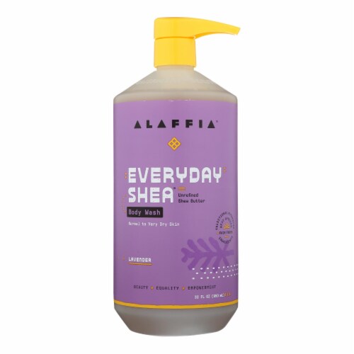 Alaffia - Everyday Body Wash - Shea Lavender - 32 oz. Perspective: front