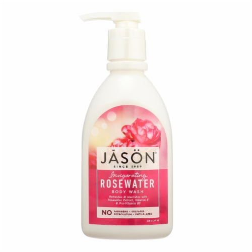 Jason Body Wash Pure Natural Invigorating Rosewater - 30 fl oz Perspective: front
