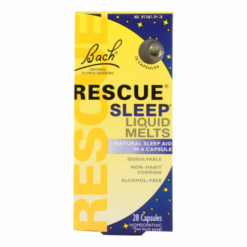 Bach Flower Remedies Rescue Sleep Liquid Melts - 28 Capsules Perspective: front