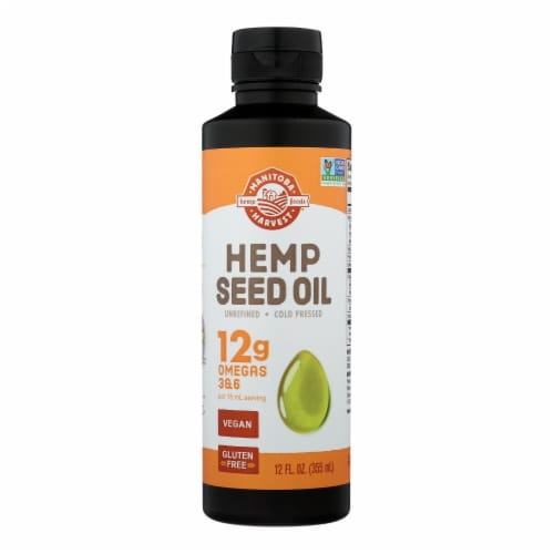 Manitoba Harvest Unrefined Cold Pressed Hemp Oil  - 1 Each - 12 FZ Perspective: front
