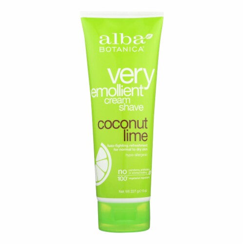 Alba Botanica - Moisturizing Cream Shave For Men and Women Coconut Lime - 8 fl oz Perspective: front