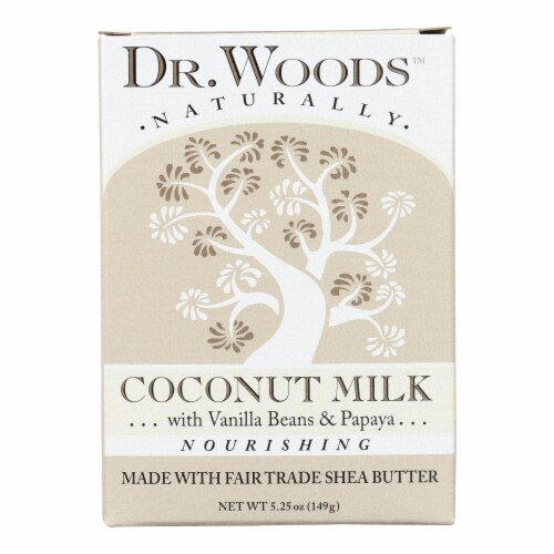 Dr. Woods Bar Soap Coconut Milk - 5.25 oz Perspective: front