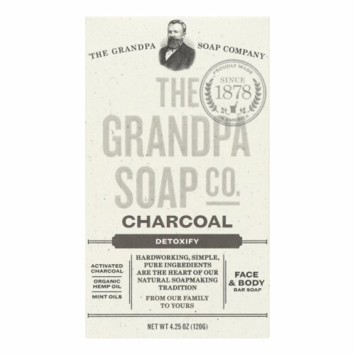 Grandpa Soap Soap - Charcoal - 4.25 oz Perspective: front