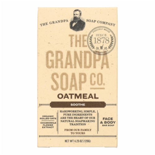 Grandpa Soap Bar Soap - Oatmeal - 4.25 oz Perspective: front